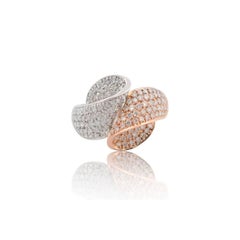 18K White and rose gold ring with natural diamonds_125696