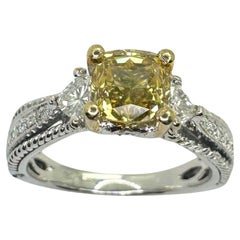 18k White and Yellow Diamond Ring