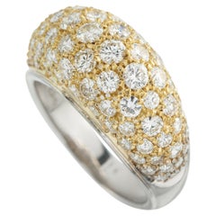 18K White and Yellow Gold 1.40ct Diamond Dome Ring MF09-011926
