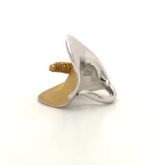 18k White and Yellow Gold “Calla” Yellow Diamond Ring