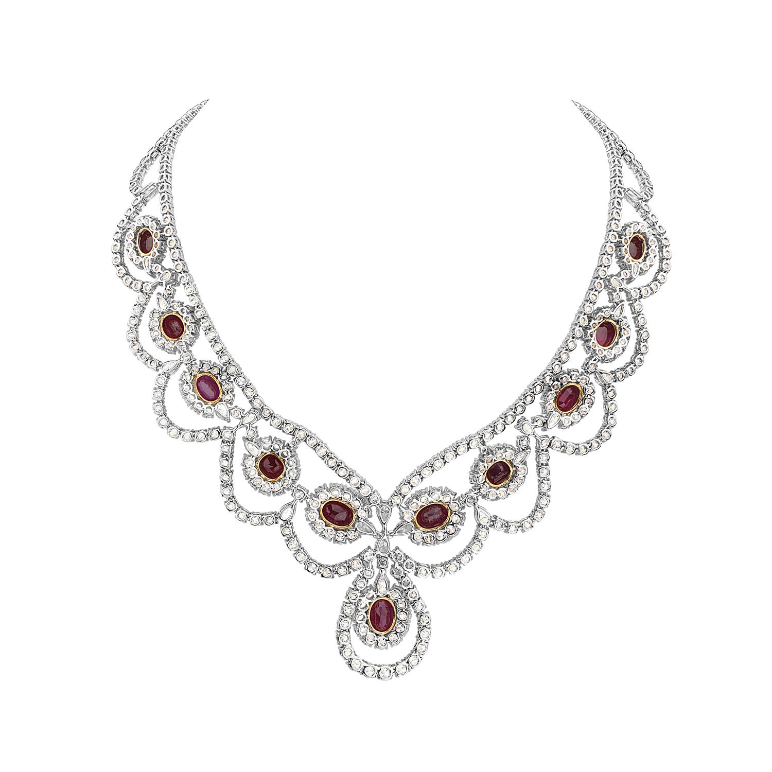 diamond ruby necklace