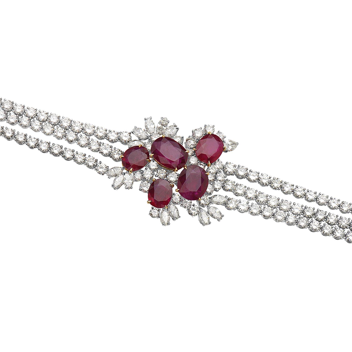 ruby tennis bracelet gold