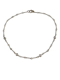 18K White and Yellow Gold Diamond Ankle Bracelet #25145
