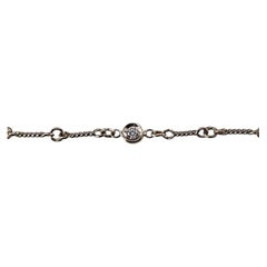 18K White and Yellow Gold Diamond Ankle Bracelet #25145