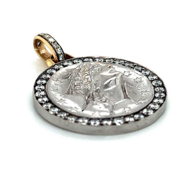 Vintage USA Dollar Coin Lady Liberty Pendant Yellow Gold Vermeil Sterling Silver main image 0