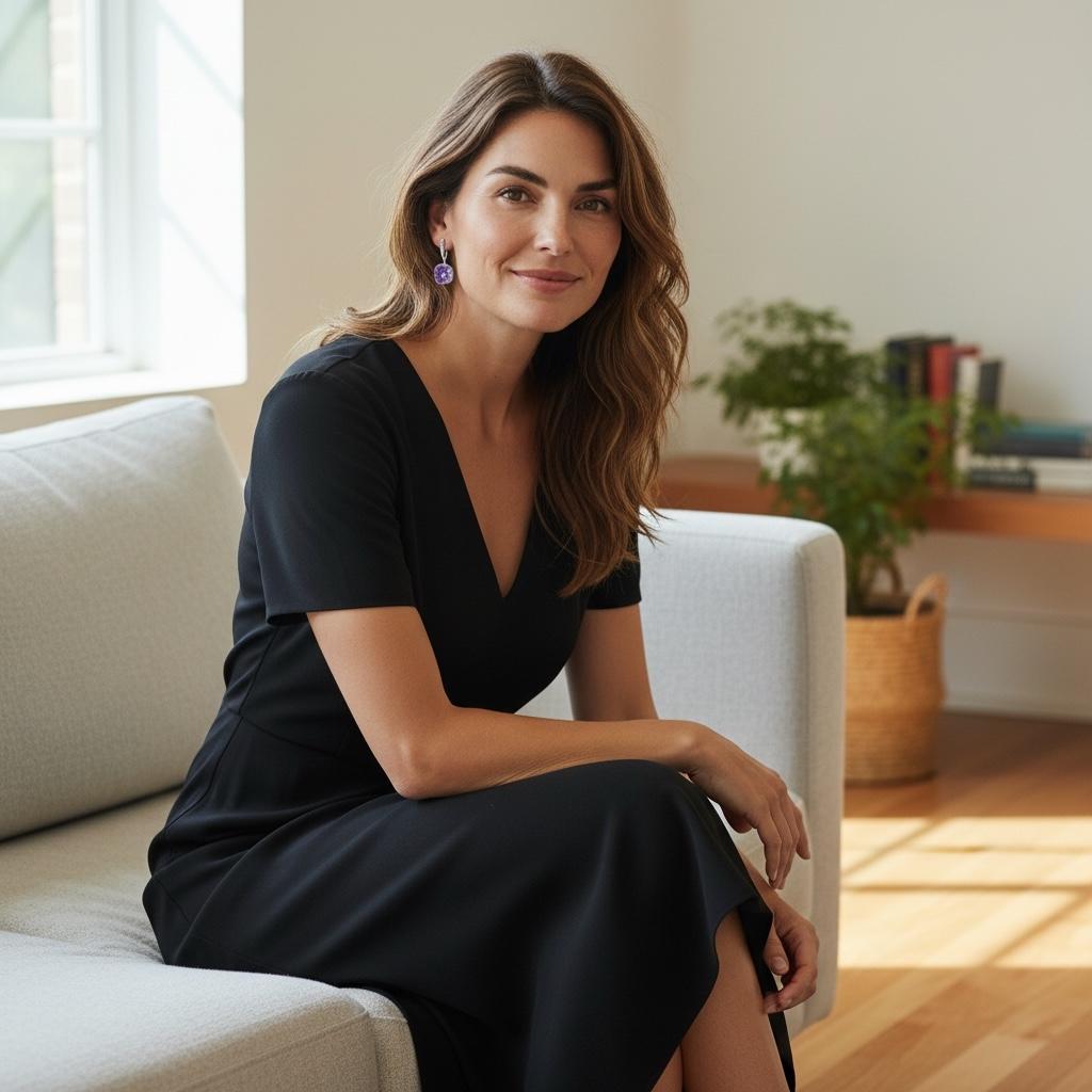 18K & Weiß Diamant und Amethyst im Phantasieschliff Ohrringe im Angebot 2