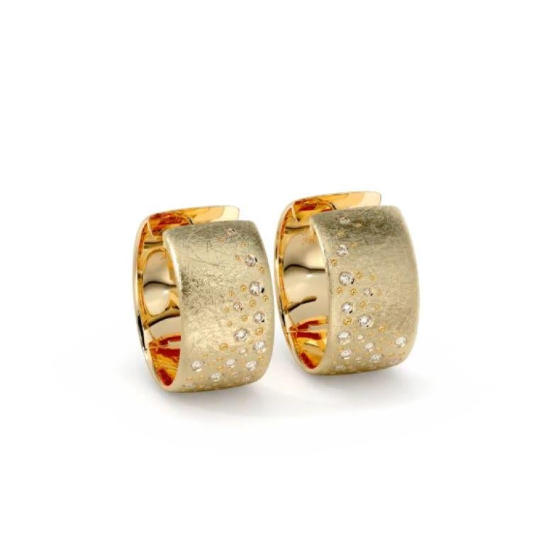 Artiste 18K  Diamant blanc  Boucles d'oreilles en vente