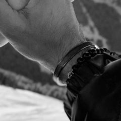 Alessa Men's Textured Cuff 18 Karat White Gold Spectrum Collection