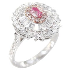 Anillo de Oro Blanco de 18 quilates 0,20 CT Pink Diamond