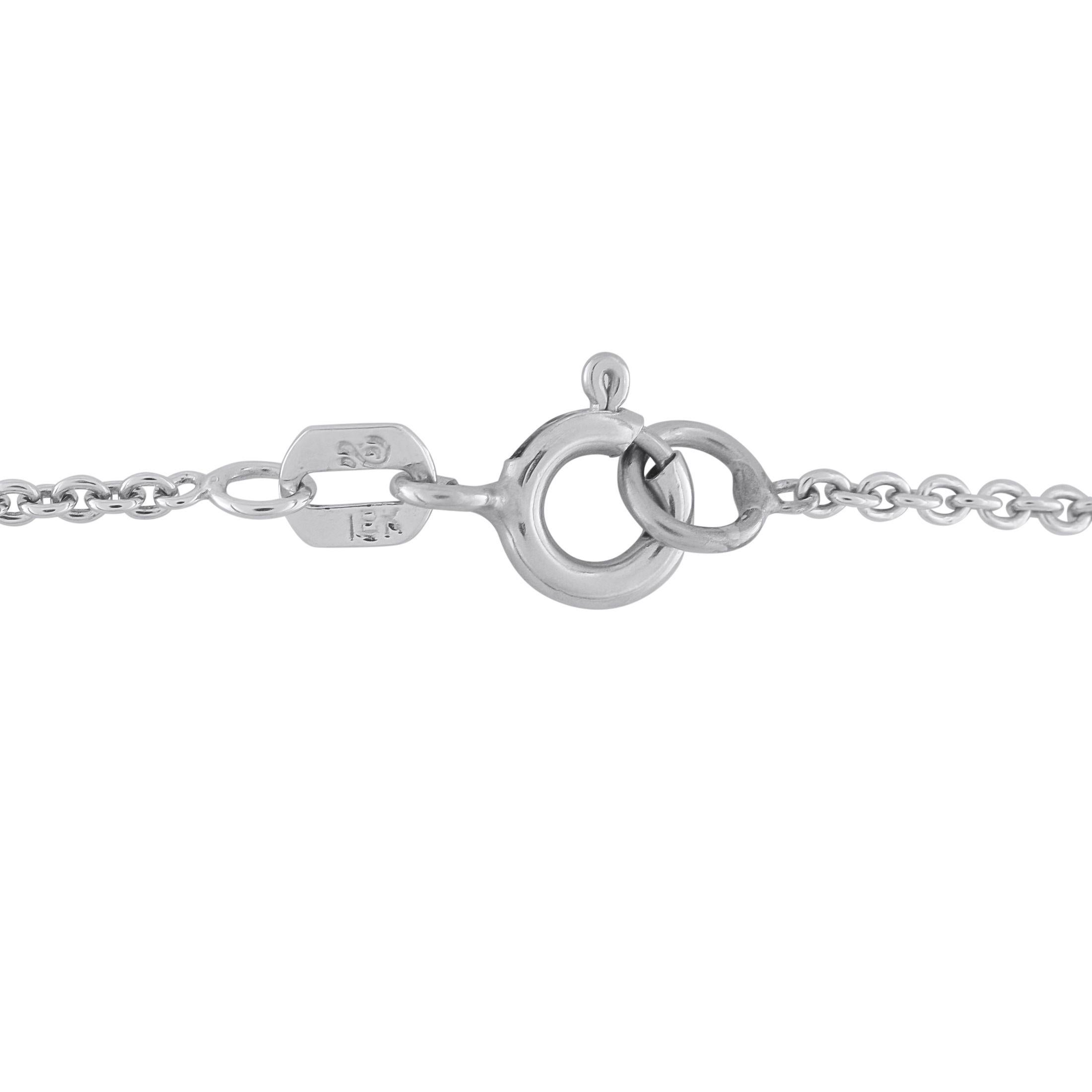 Collar de oro blanco de 18 quilates con 0,20 ct de diamantes, topacio y peridoto MF01-070825 Corte redondo