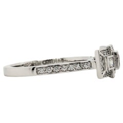 18k White Gold 0.26ct Princess Cut Australian Argyle Pink Diamond Trilogy Ring