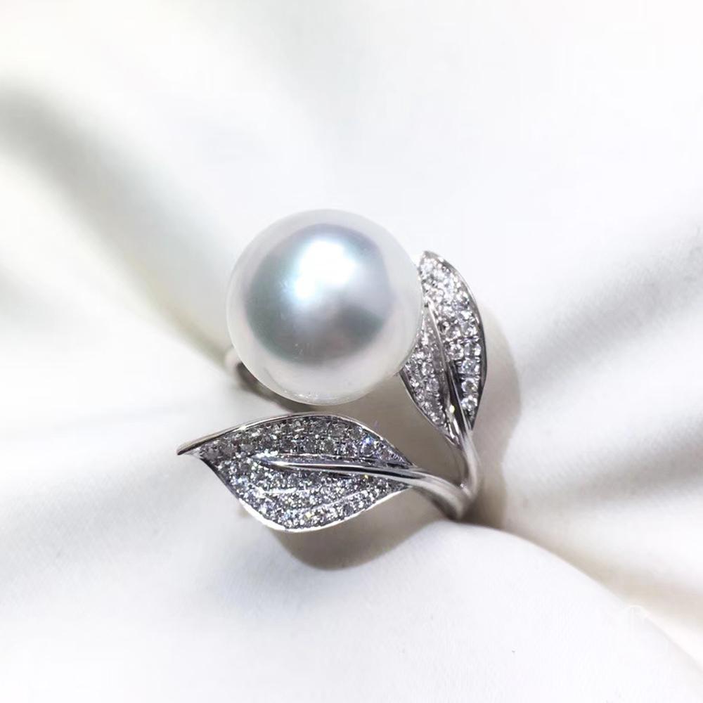 Anello solitario con perle dei mari del sud AAAA In condizioni Nuovo in vendita a New York, NY