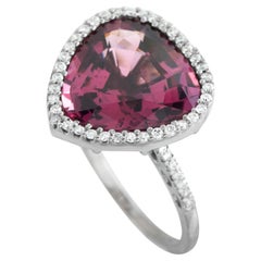 18K White Gold 0.30ct Diamond and Spinel Ring MF10-012726