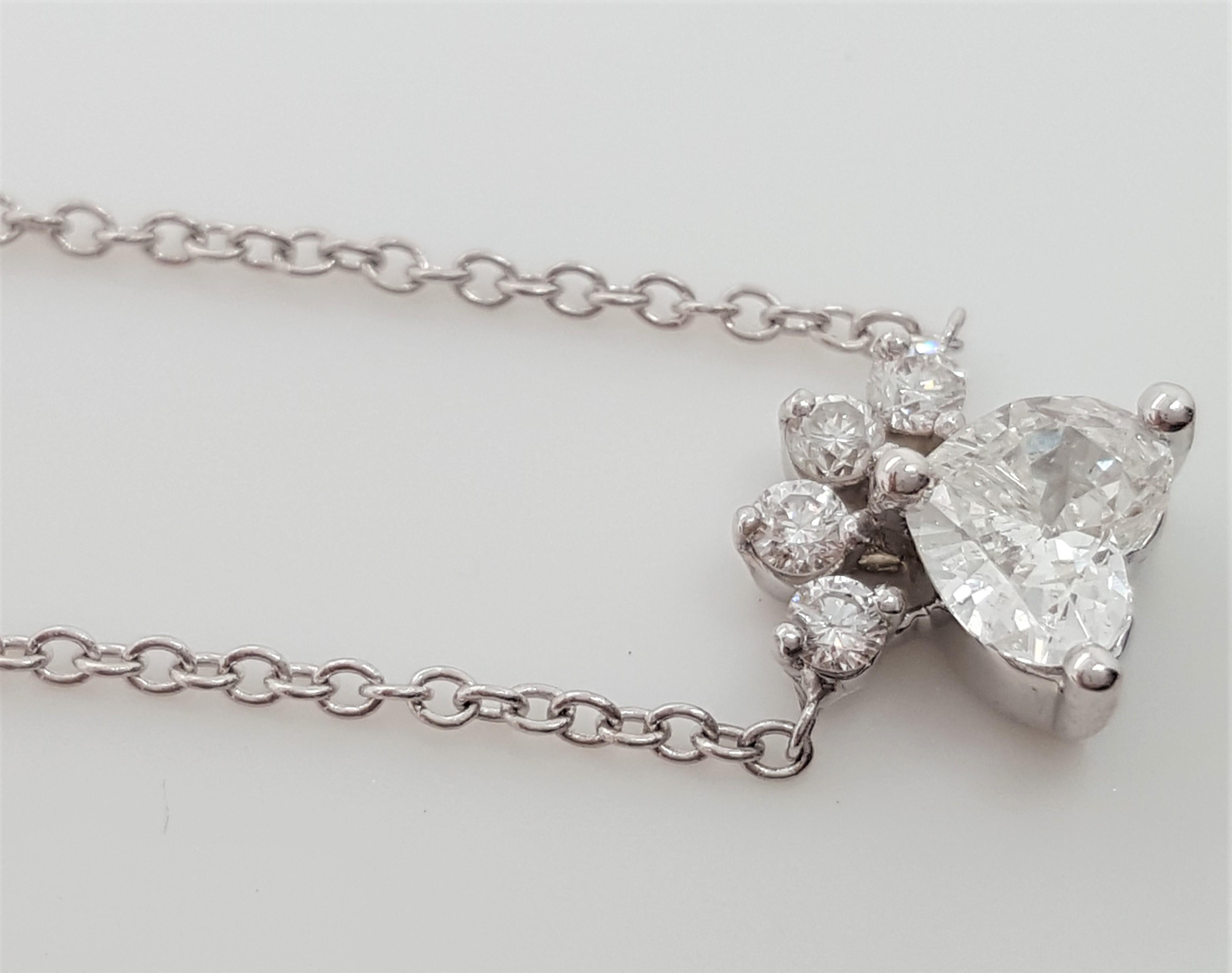 dog paw diamond necklace