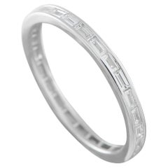 Anello a fascia per l'eternità in oro bianco 18 carati da 0,42 carati MF08-012126