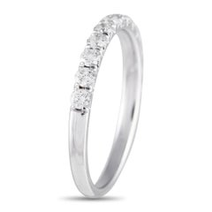 18K White Gold 0.44ct Diamond Half-Eternity Band Ring