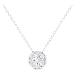 18K White Gold 0.46ct Diamond Necklace