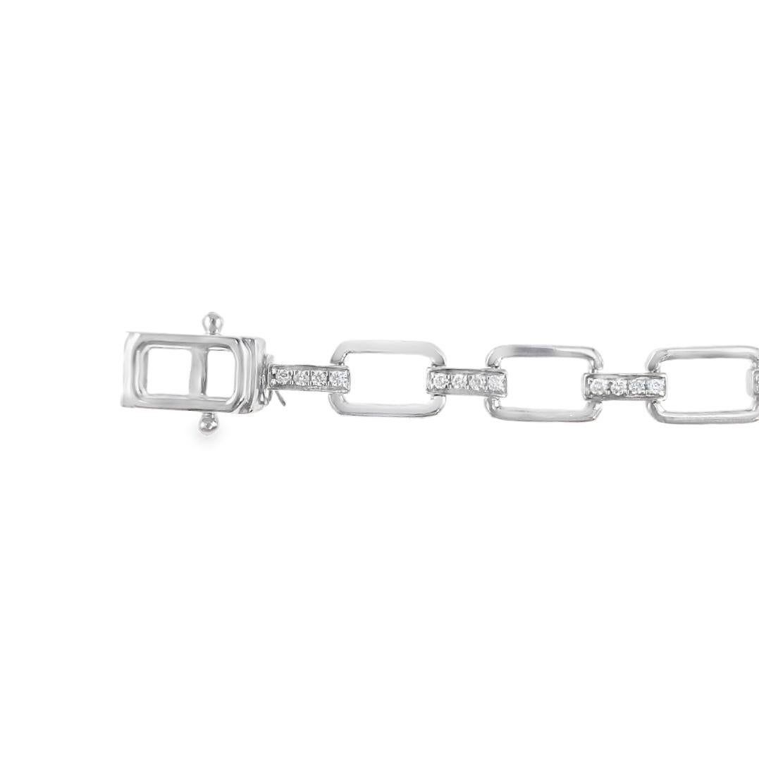 Women's or Men's 18K White Gold 0.50 CT Fancy Yellow Diamond Bracelet with Diamonds For Sale