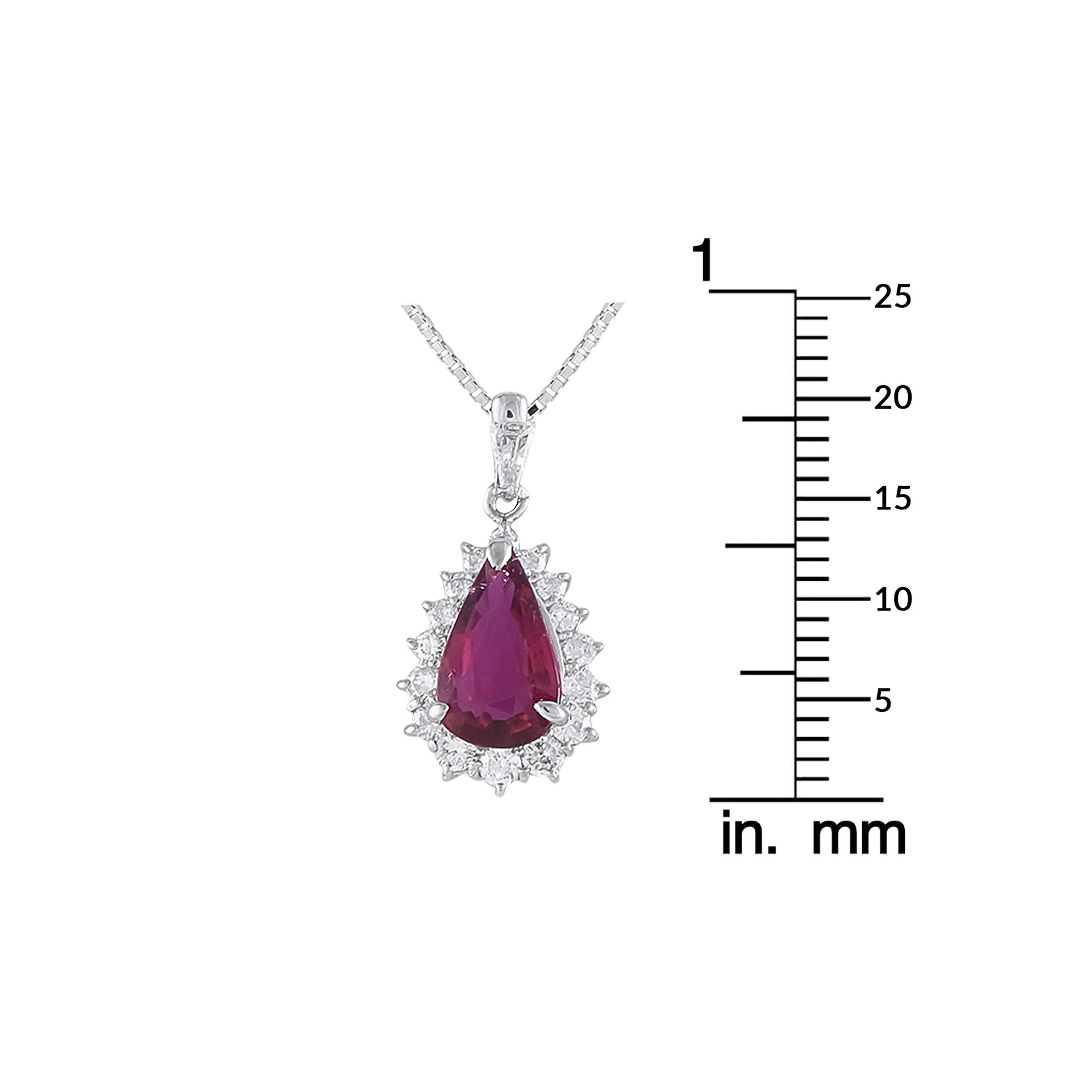 18K White Gold 0.50ct Diamond and Tourmaline Pendant Necklace In Excellent Condition In Southampton, PA
