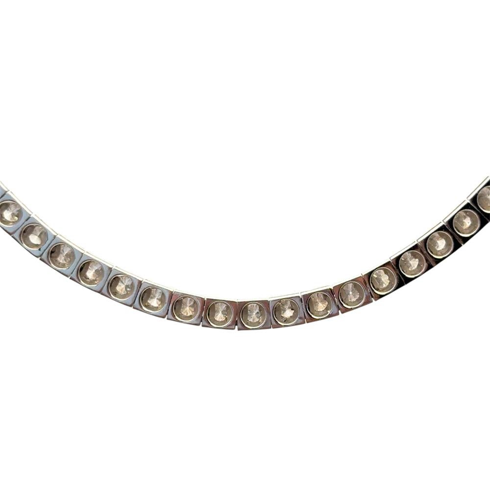 18k White Gold 0.50ctw Diamond Necklace For Sale 2