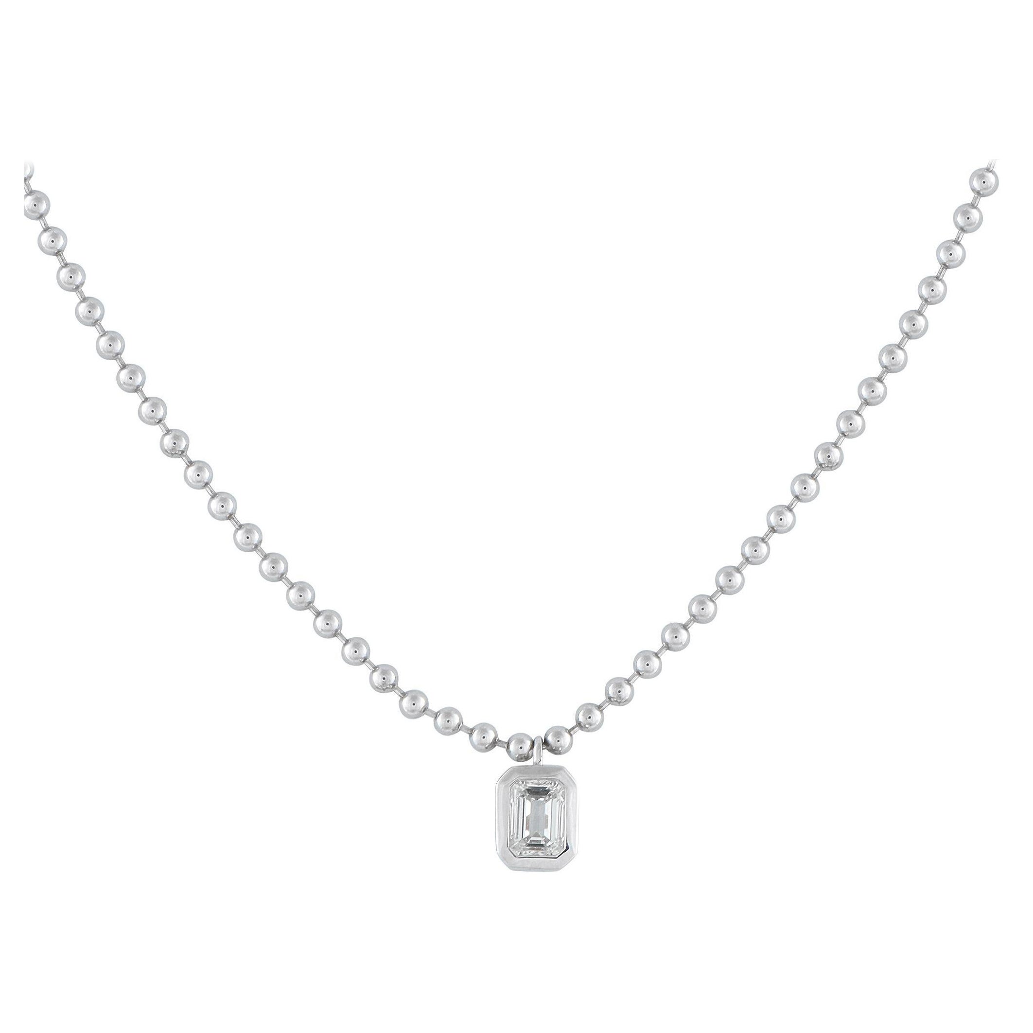 18K White Gold 0.52ct Diamond Necklace