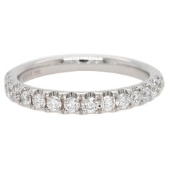 18k White Gold 0.53ct Round Brilliant Natural Diamond Wedding Band