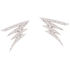 Alessa Signature Pave Earrings 18 Karat White Gold Signature Collection