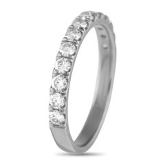 18K White Gold 0.60ct Diamond Half-Eternity Band Ring