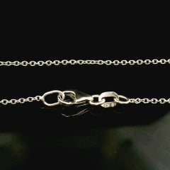 18k White Gold 0.60ctw Diamond & Polished Dual Circle Pendant w/ 20" Necklace