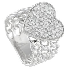 Bague en or blanc 18 carats 0,68 ct de diamant