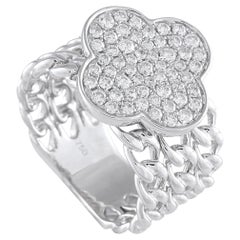 Bague en or blanc 18 carats 0,70 ct de diamant