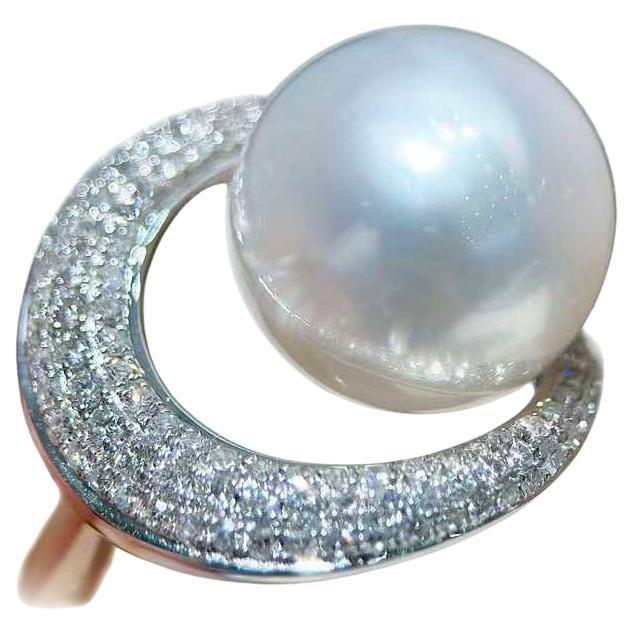 【Lustre Arc】Celestial Curve Aurora 12–13mm South Sea Pearl Ring