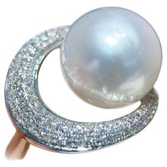 【Lustre Arc】Celestial Curve Aurora 12–13mm South Sea Pearl Ring