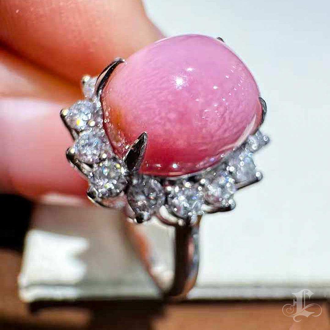 【Conchéa】Anillo de Perlas Conchéa Floreciente - 4,97ct Sin cortar