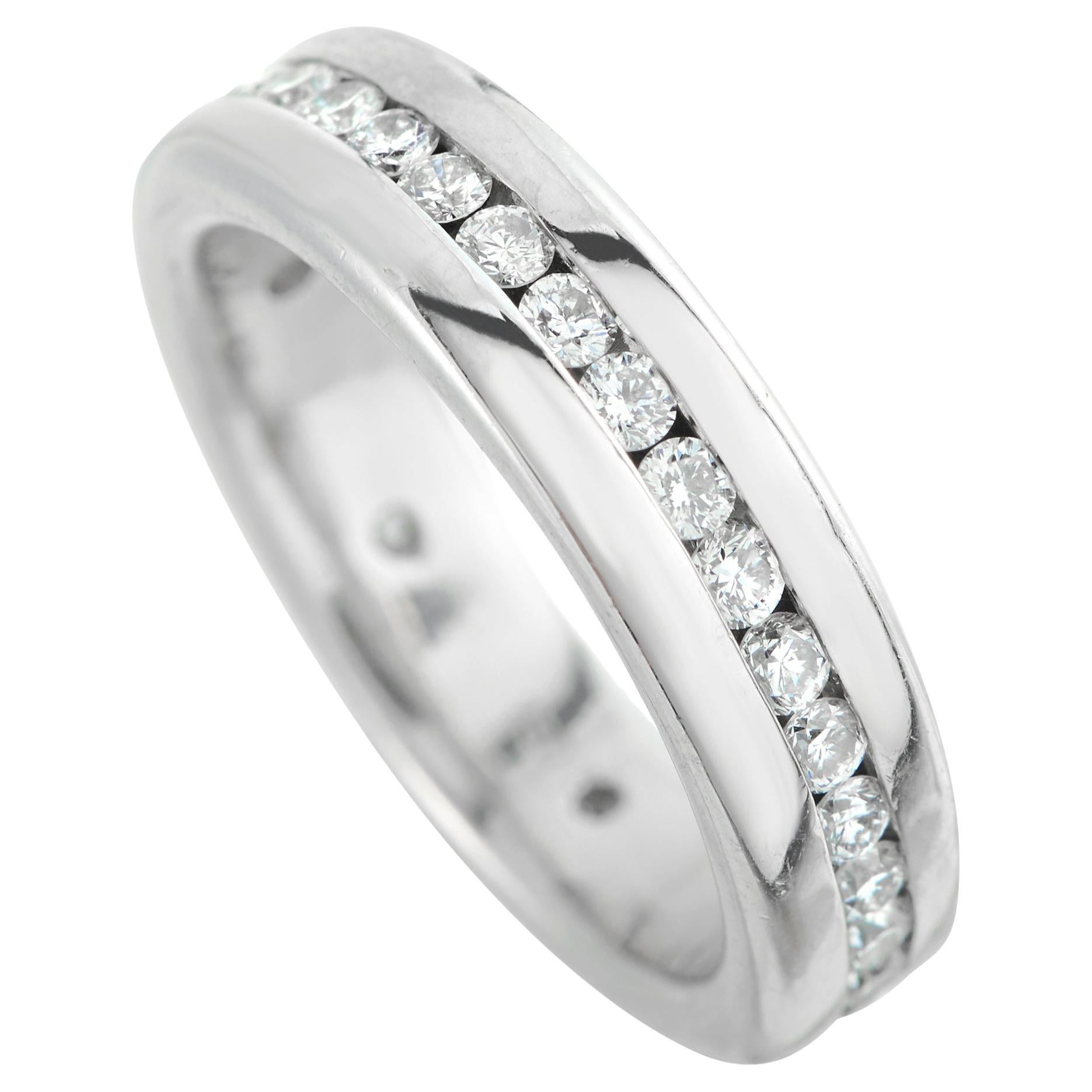 18K White Gold 0.75ct Diamond Eternity Band Ring MF08-012026