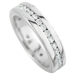Anello a fascia per l'eternità in oro bianco 18 carati da 0,75 carati MF08-012026