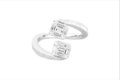 18 Karat White Gold 0.75 Carat Diamond Ever Us Ring