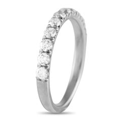 18K White Gold 0.79ct Diamond Half-Eternity Band Ring