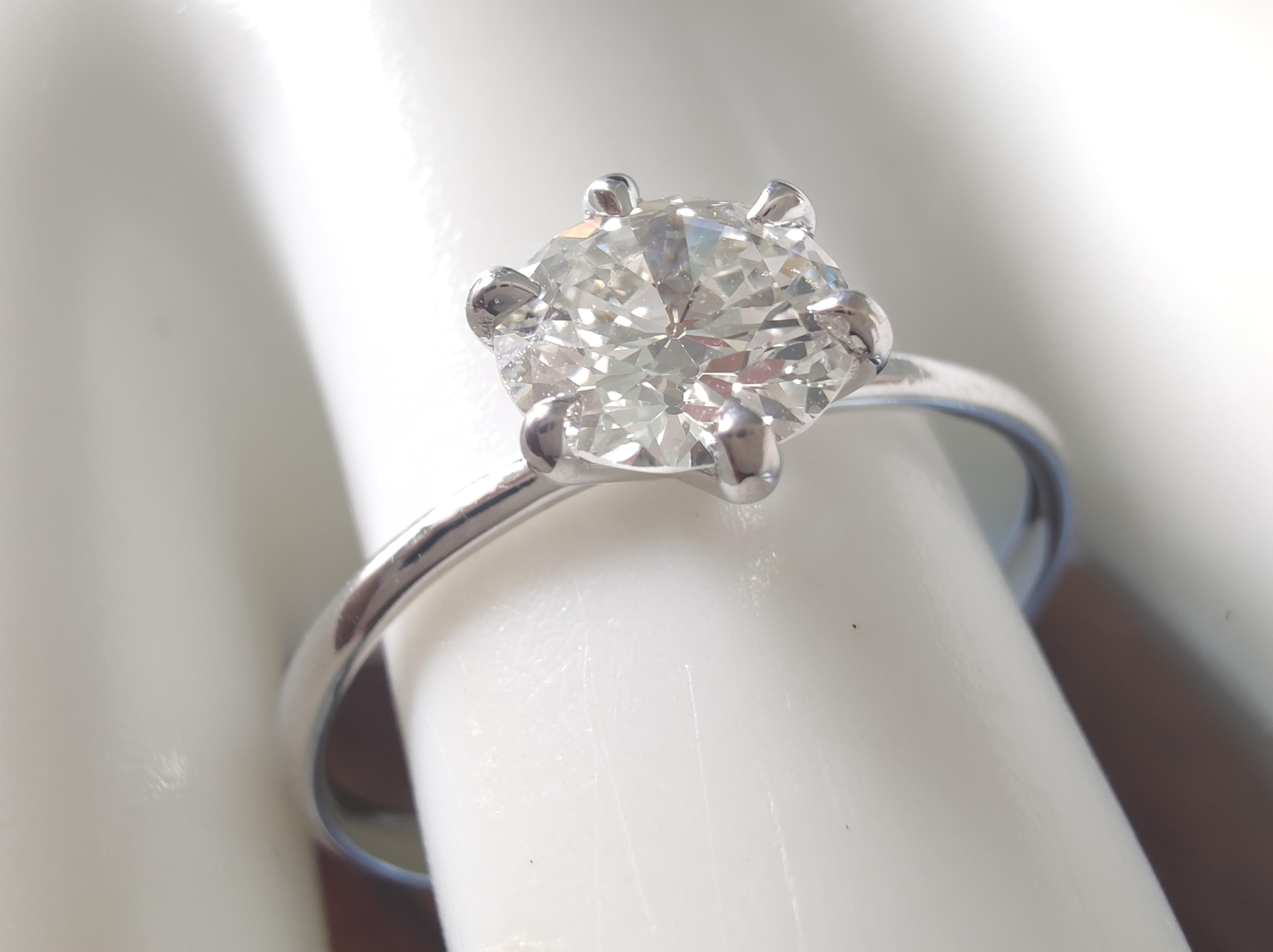 18K Weißgold 0,80 Karat Diamant Solitär Ring -zertifizierte Verlobungsring Geschenk im Angebot 2