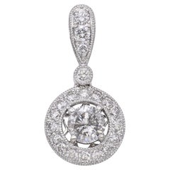 18k White Gold 0.91tcw Diamond Pendant