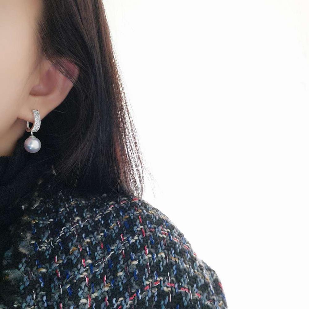 Uncut 【Crown Radiance】Lux Pavé Diamond AAAA South Sea Pearl Evening Glamour Earrings For Sale
