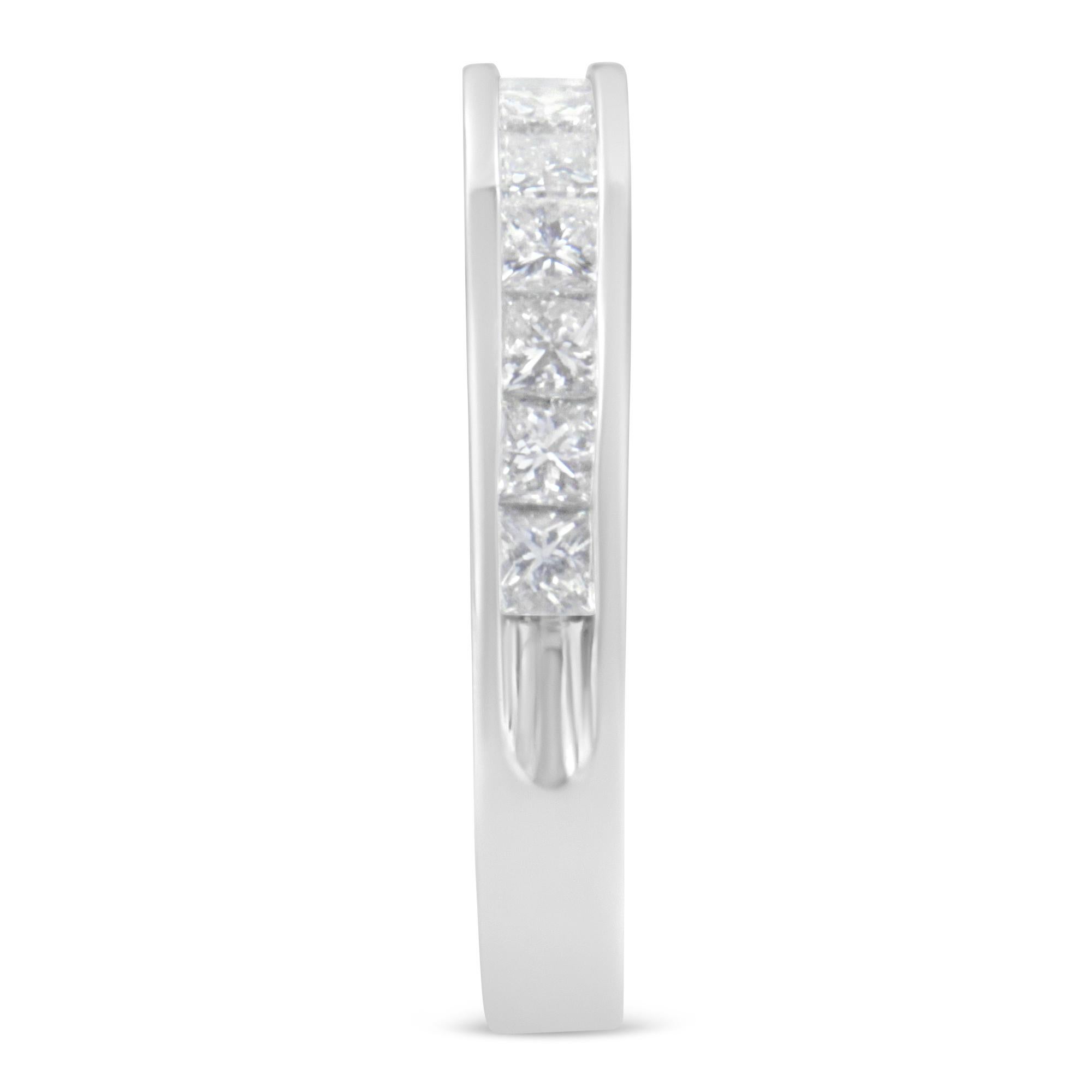 18 Karat Weißgold 1,00 Karat Diamant-Kanalring () 5