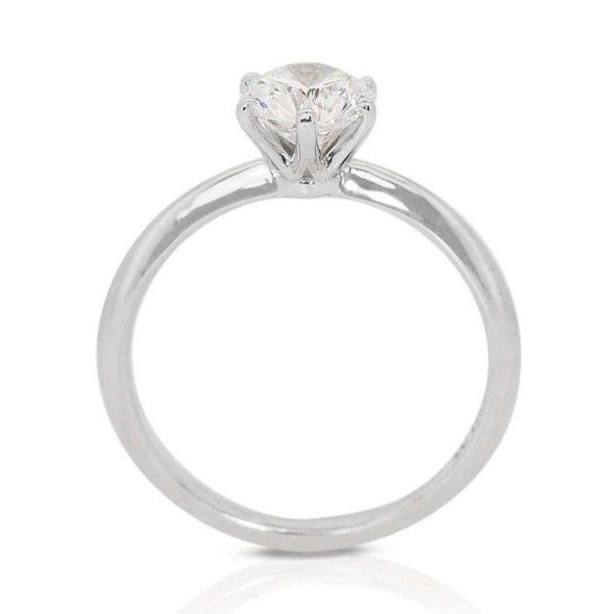 18K White Gold 1.01ct Diamond Solitaire Ring 1