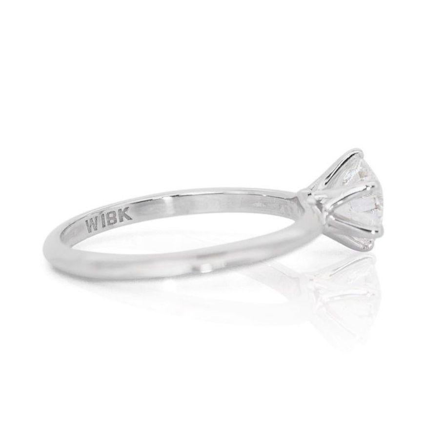 18K White Gold 1.01ct Diamond Solitaire Ring 2