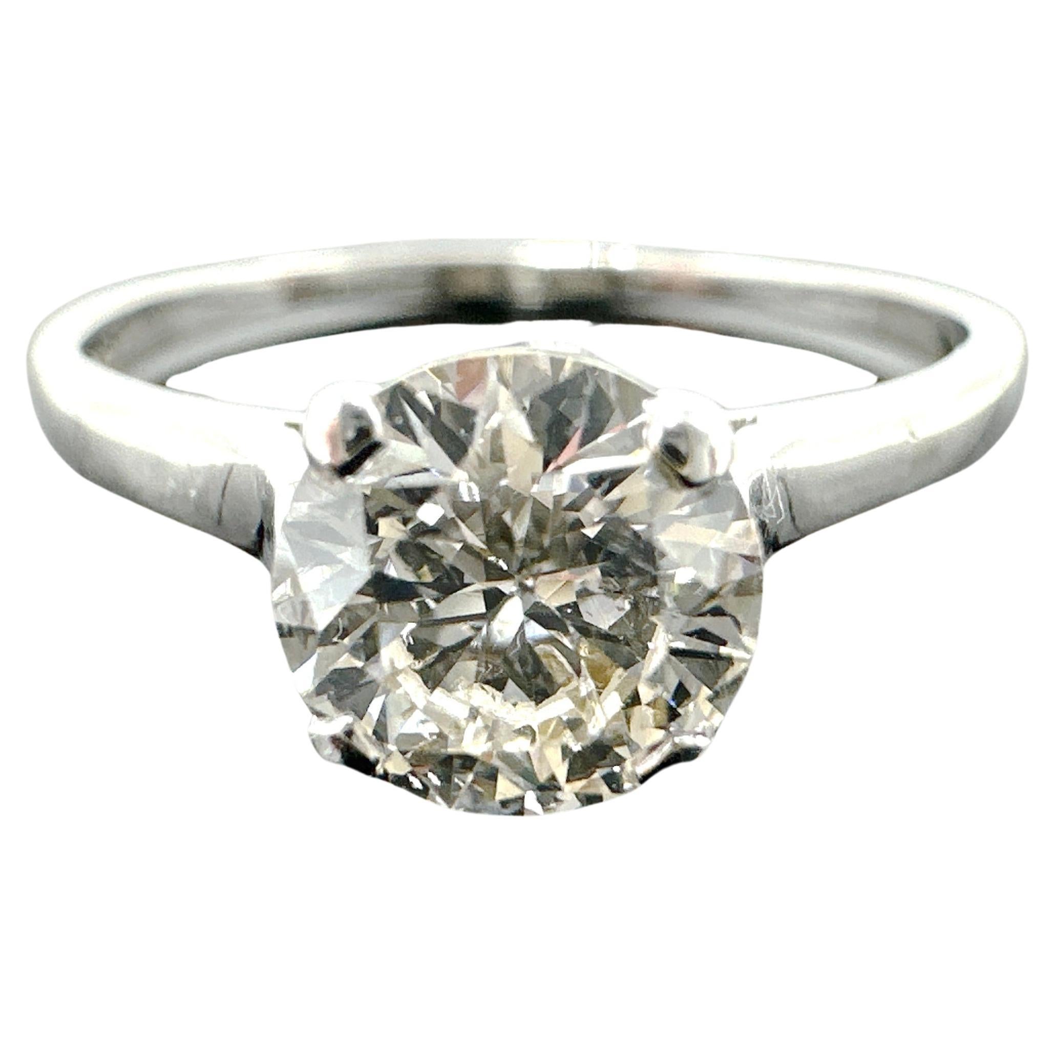 18k White Gold 1.01ct SI-2 I-J Colour Natural Round Diamond Solitaire Engagement