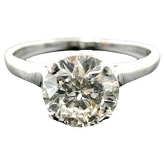 18k White Gold 1.01ct SI-2 I-J Colour Natural Round Diamond Solitaire Engagement