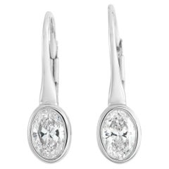 18K White Gold 1.02ct Diamond Earrings AER-20596