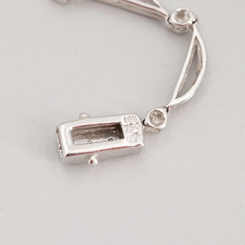 Collier station en or blanc 18 carats avec diamants de 1,03 carat en vente 1