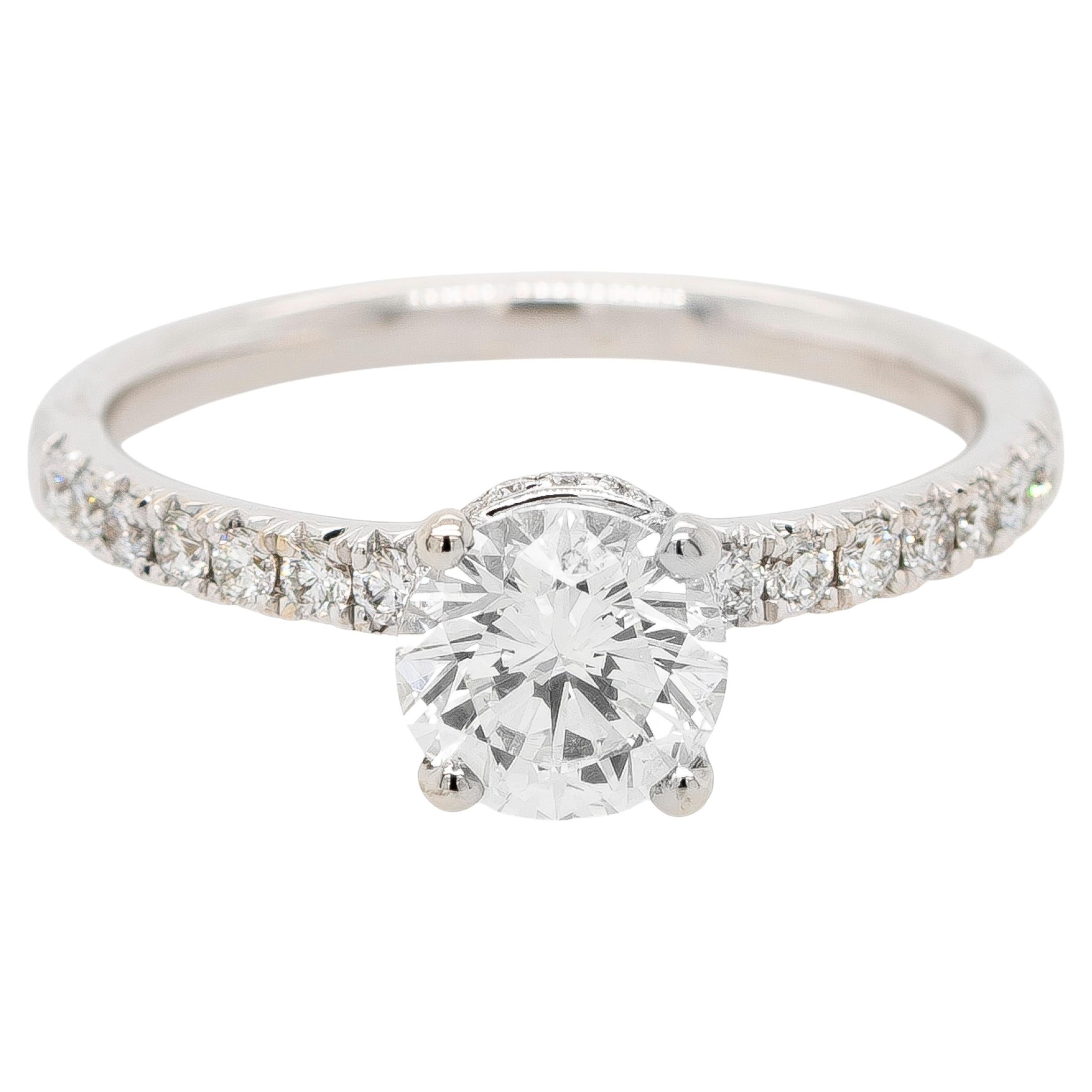 18k White Gold 1.03ct GIA-Certified H SI1 Round Brilliant Diamond Ring