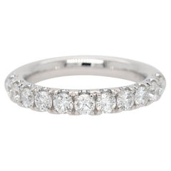 Jonc en or blanc 18k 1.03ct Round Brilliant Natural Diamond Wedding Band